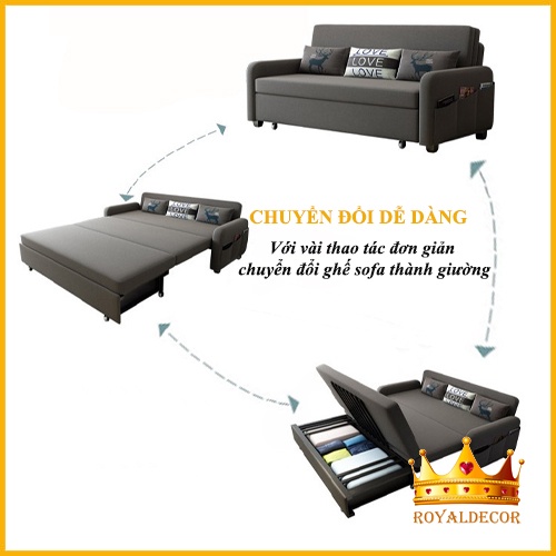 Giường sofa thông minh gấp gọn, giường thông minh gấp gọn đệm cao su | BigBuy360 - bigbuy360.vn