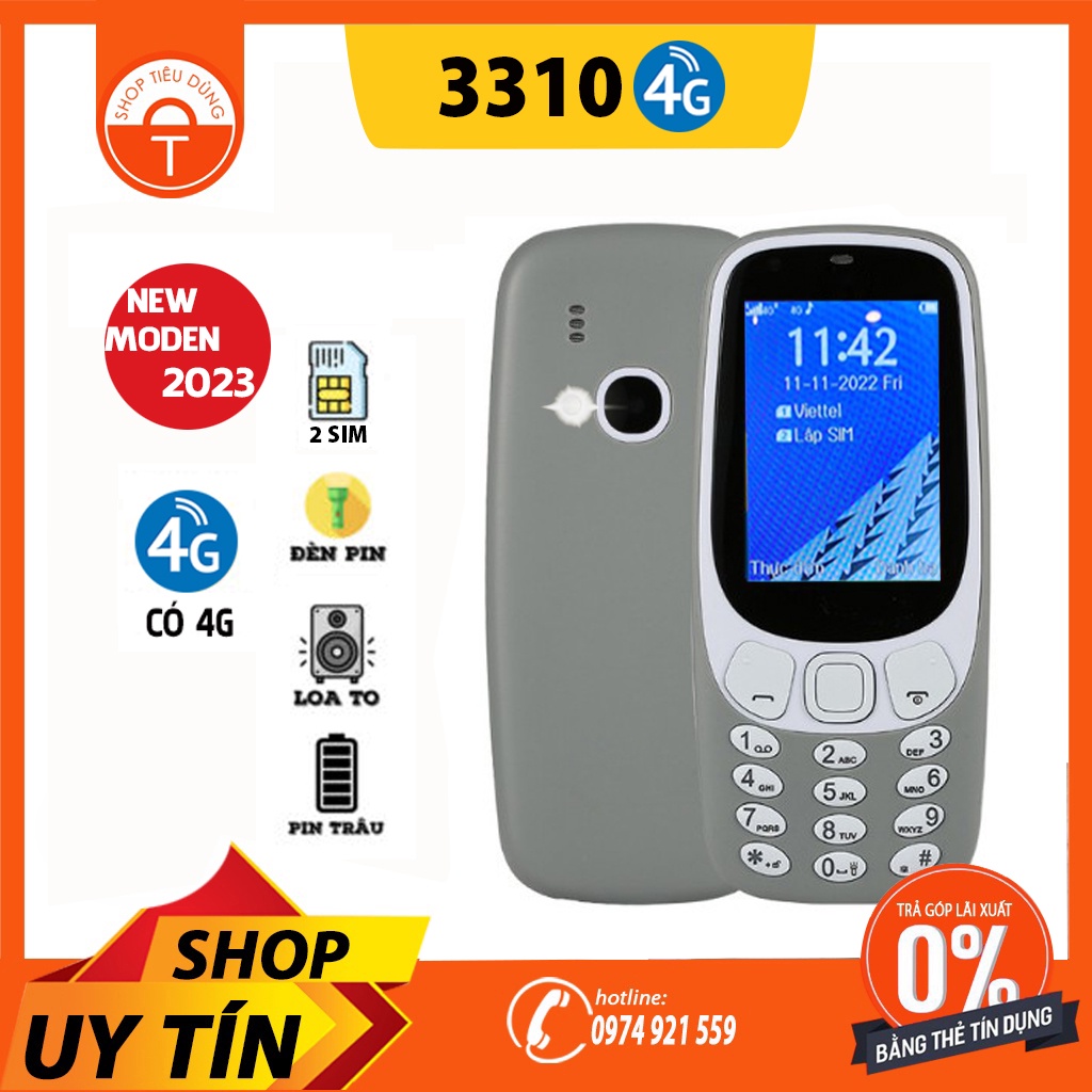 ĐIỆN THOẠI 3310 PHIÊN BẢN 2 SIM - Có 4G