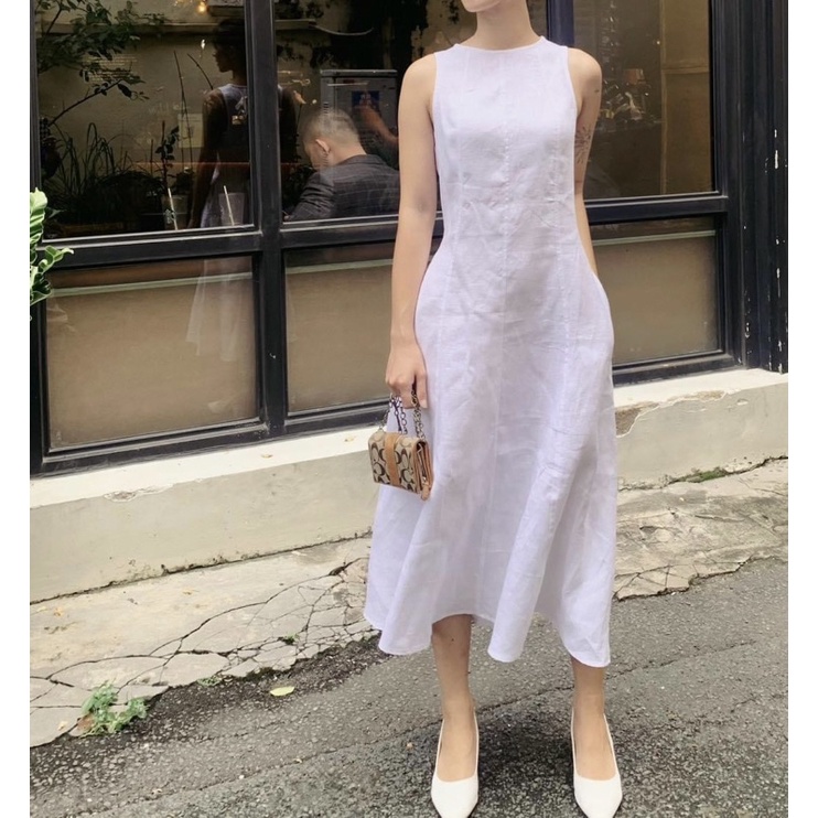 Đầm linen tưng cắt mảnh khách order