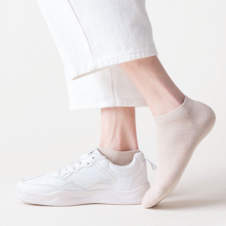 [Set 6 Đôi] Tất vớ nam sợi tre cổ ngắn màu sắc trẻ trung năng động, tất vớ nam chất liệu cotton mềm mại thoáng khí Ms10