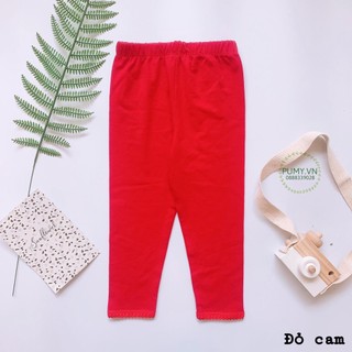Quần legging dài bé gái màu đỏ size đại Q200422