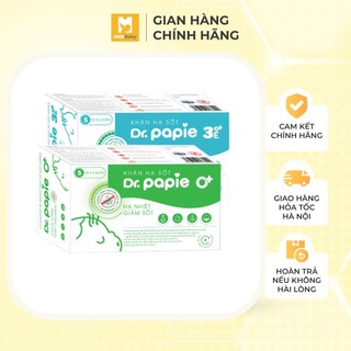 Khăn hạ nhiệt giảm sốt Dr papie Giúp hạ nhiệt, hạ sốt, ngăn ngừa co giật, giảm đau đầu, đau răng Đủ loại - Herbaby