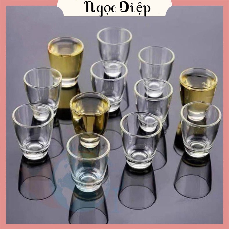 Bộ 12 ly nhót uống rượu thủy tinh cao cấp,chén uống rượu thủy tinh MS01
