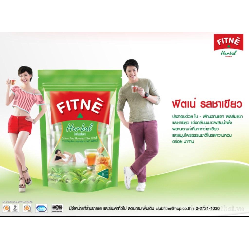 Trà giảm cân túi lọc Green Tea Flavored TRA FITNE Thái Lan
