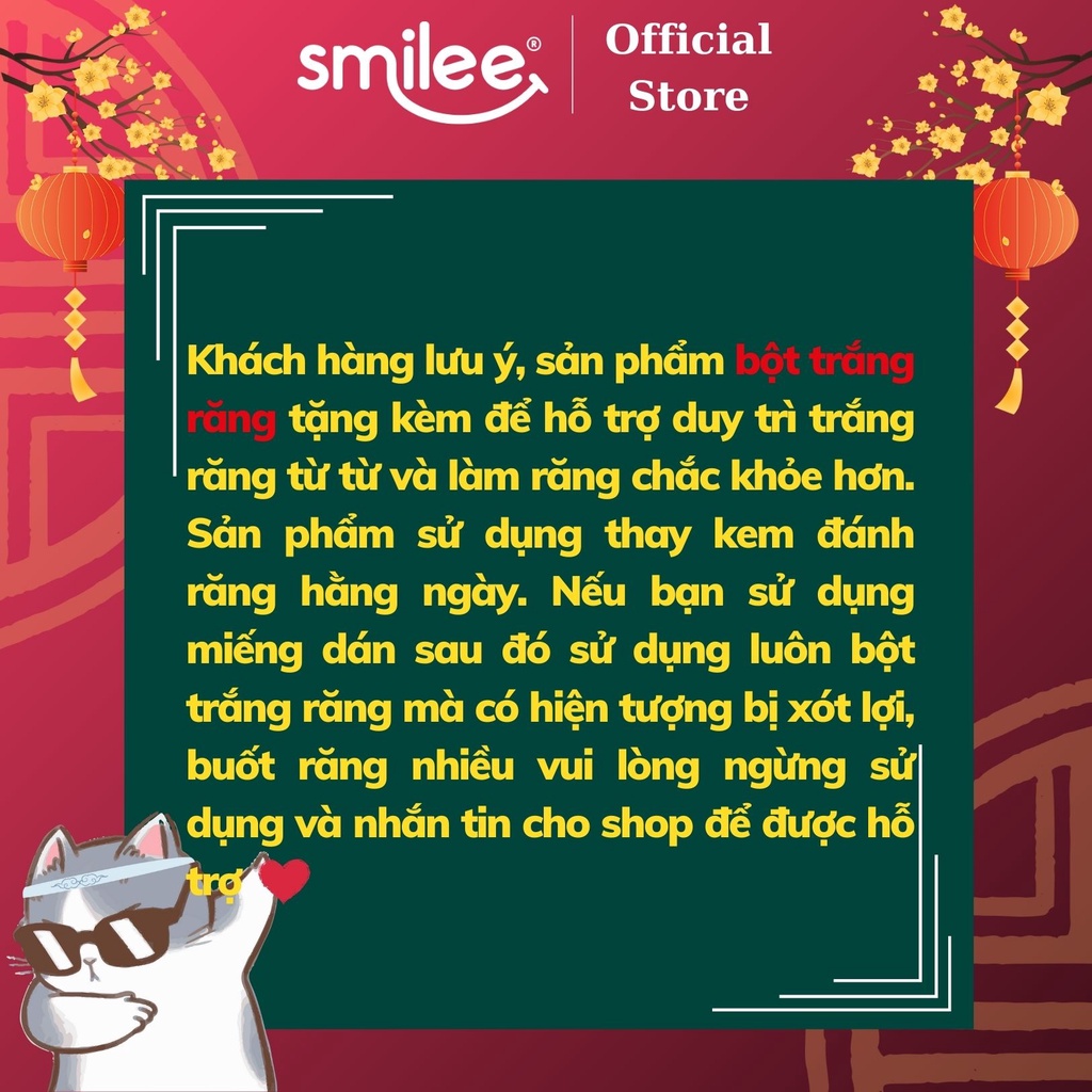 [ New] Miếng Dán Làm Trắng Răng Smilee, Trắng Ngay Sau Lần Đầu Sử Dụng, Công Nghệ Làm Trắng Hiện Đại Độc Quyền PAP+