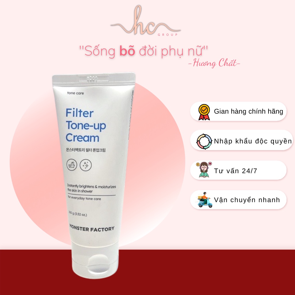 Kem Nâng Tone Da Thế Hệ Mới Filter Tone-Up Cream 100g, Dưỡng Da, Kích Trắng, Cấp Ẩm Cho Da