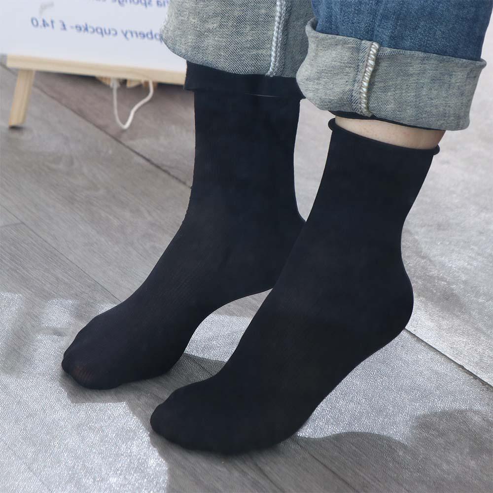 Vớ Nhung Cổ Thấp Màu Sắc Ngọt Ngào Phong Cách Harajuku Thời Trang Cho Nữ