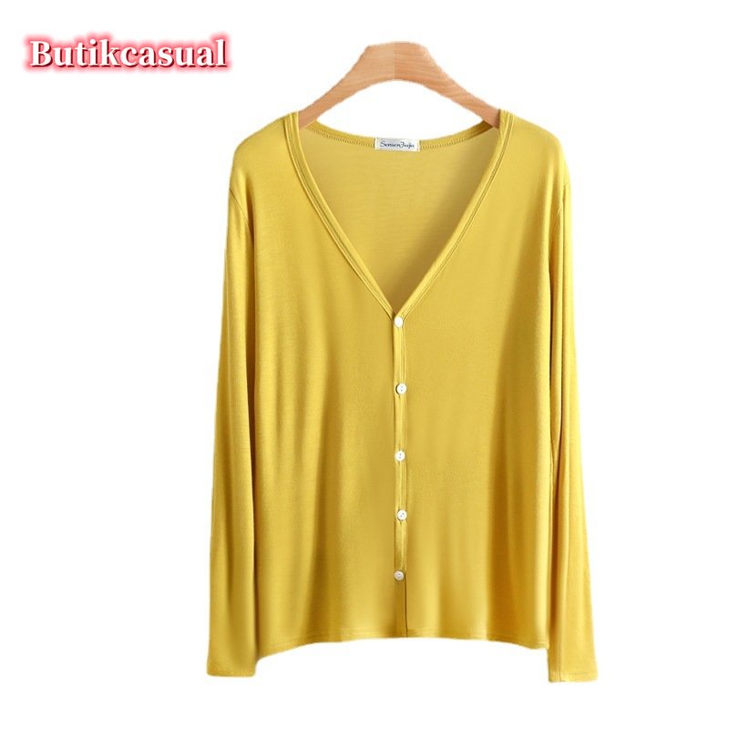 Áo Sơ Mi cardigan Mỏng Tay Dài Dáng Rộng Thời Trang Xuân Hè 2023 Cho Nữ