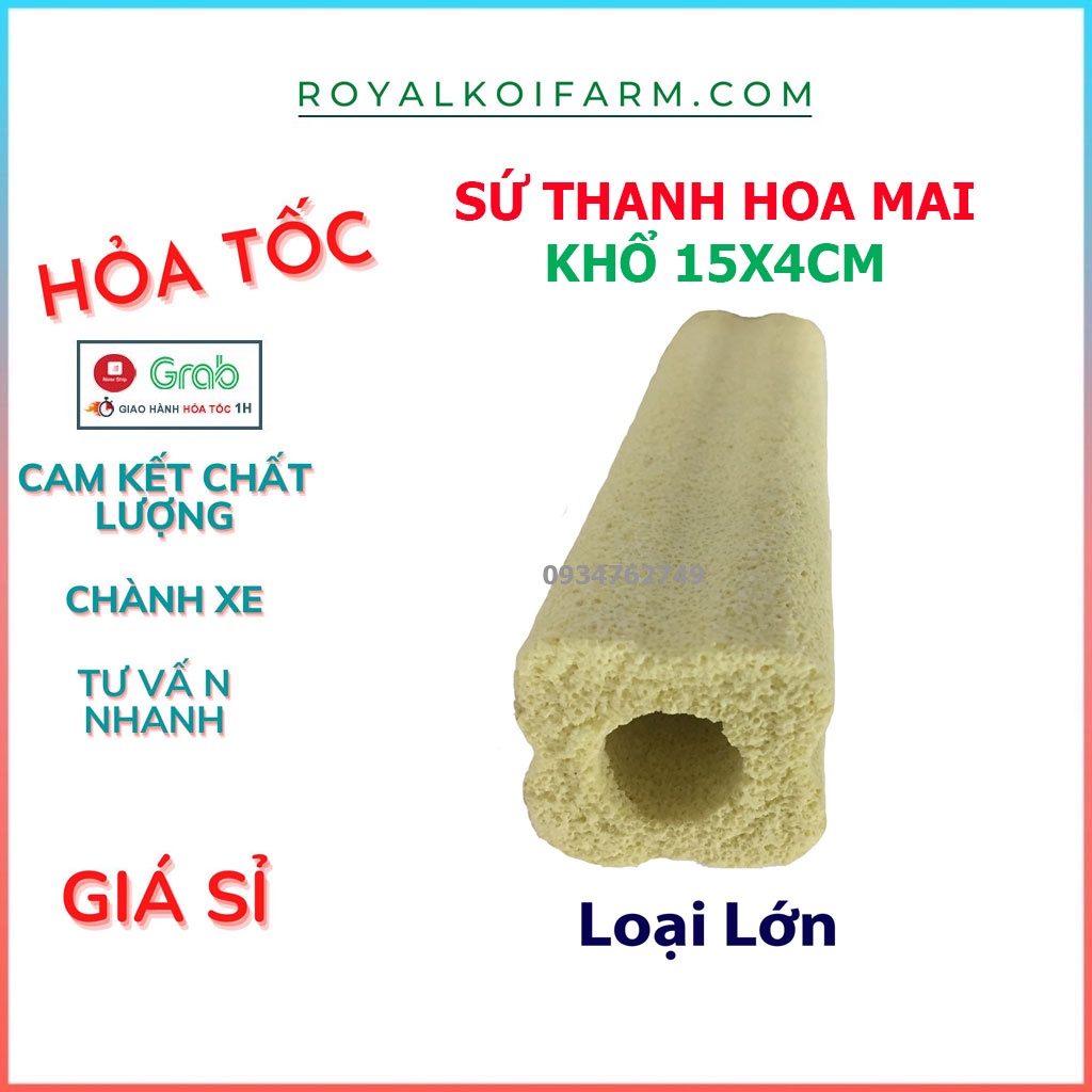 Combo 10 thanh sứ lọc hoa mai loại lớn size 15x4CM