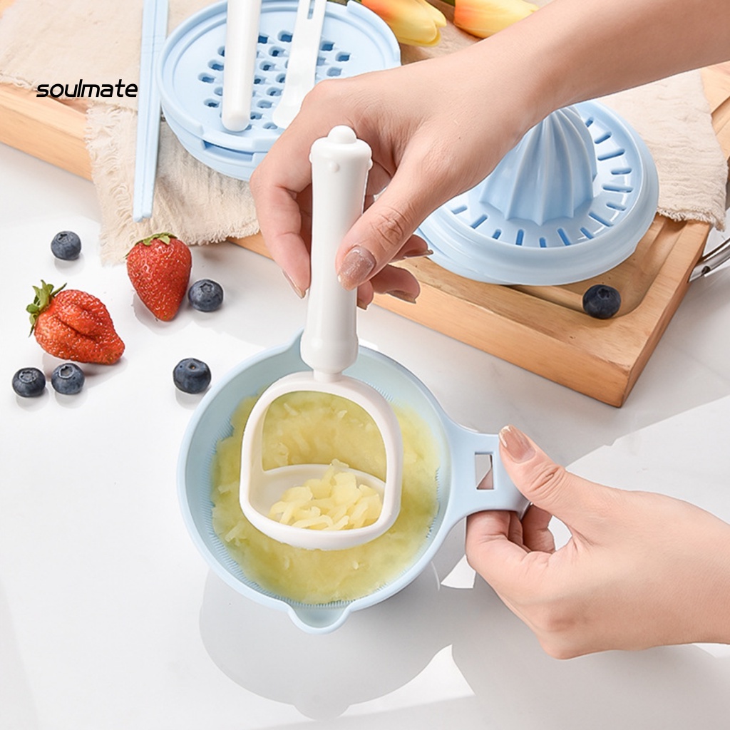 1 Bộ Dụng Cụ Nghiền Thức Ăn Cho Bé 3 Màu Không BPA