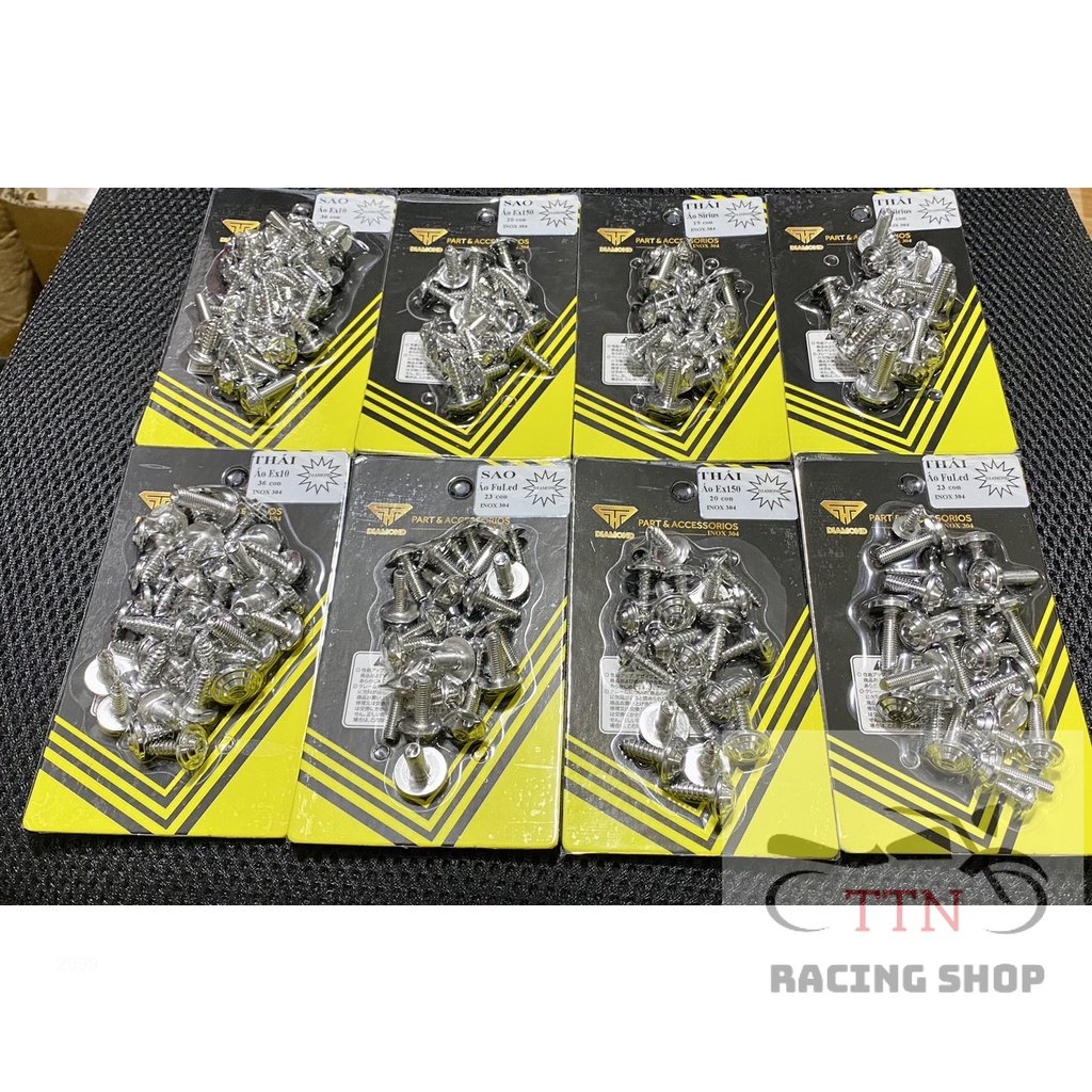 Ốc Salaya Full dàn áo các dòng xe - Inox 304 - Salaya