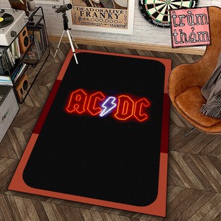Thảm trang trí ac dc rock band rock n' roll vintage 8plus decor phòng ngủ phòng khách văn phòng
