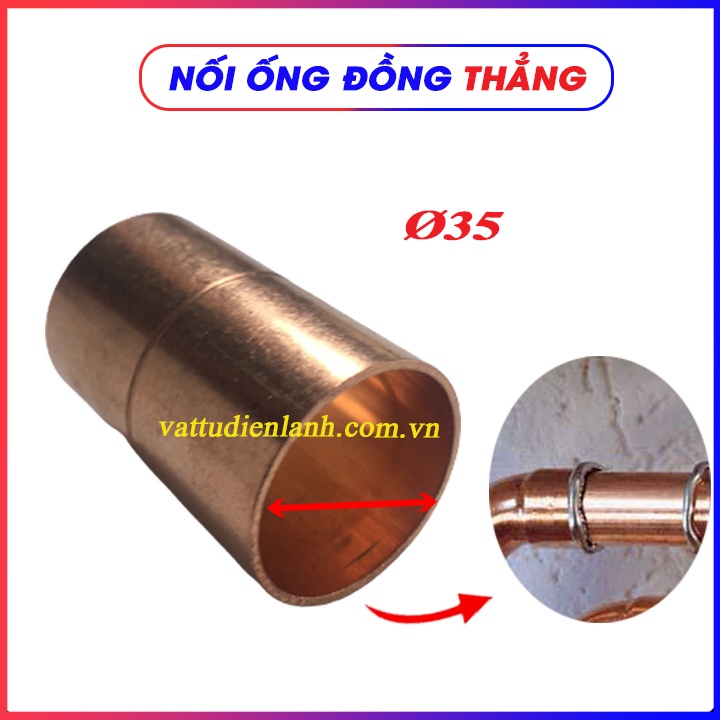 Cút đồng thẳng ,Măng xông nối đồng,Thu đồng các cỡ (chọn đúng loại khi đặt hàng) hàn nối ống đồng