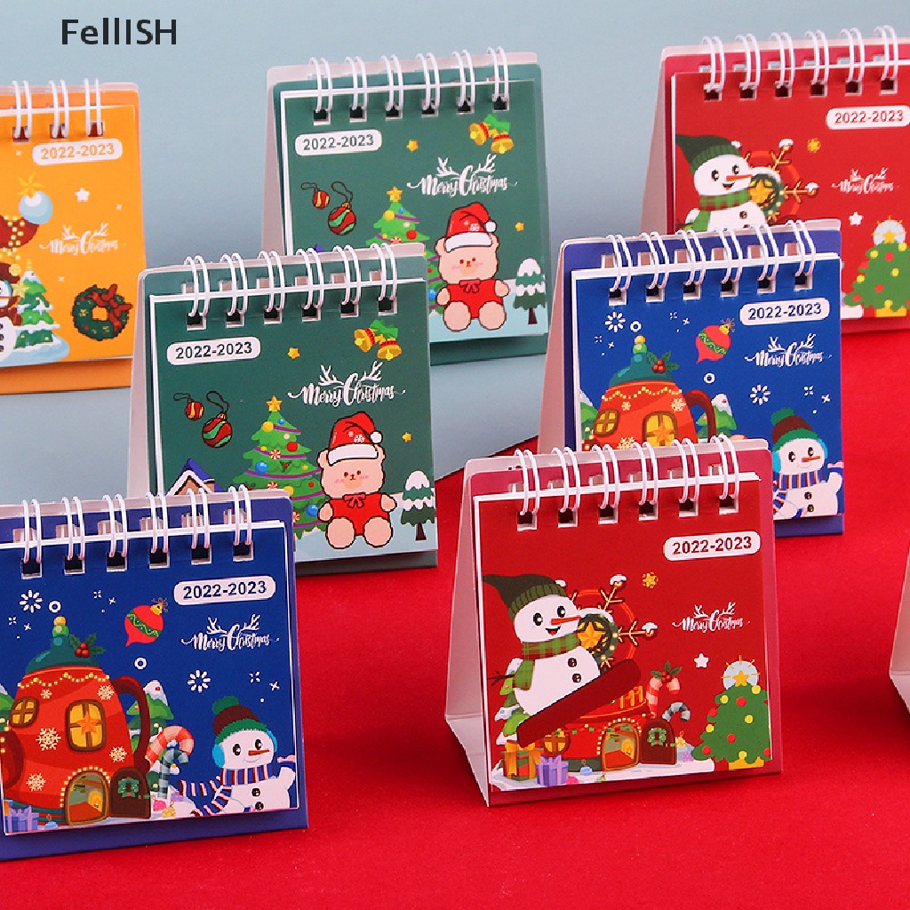 [Felli] Lịch Để Bàn Dạng Lật 4 Phong Cách Trơn Mịn Trang Trí Nhà Cửa 2023 439br