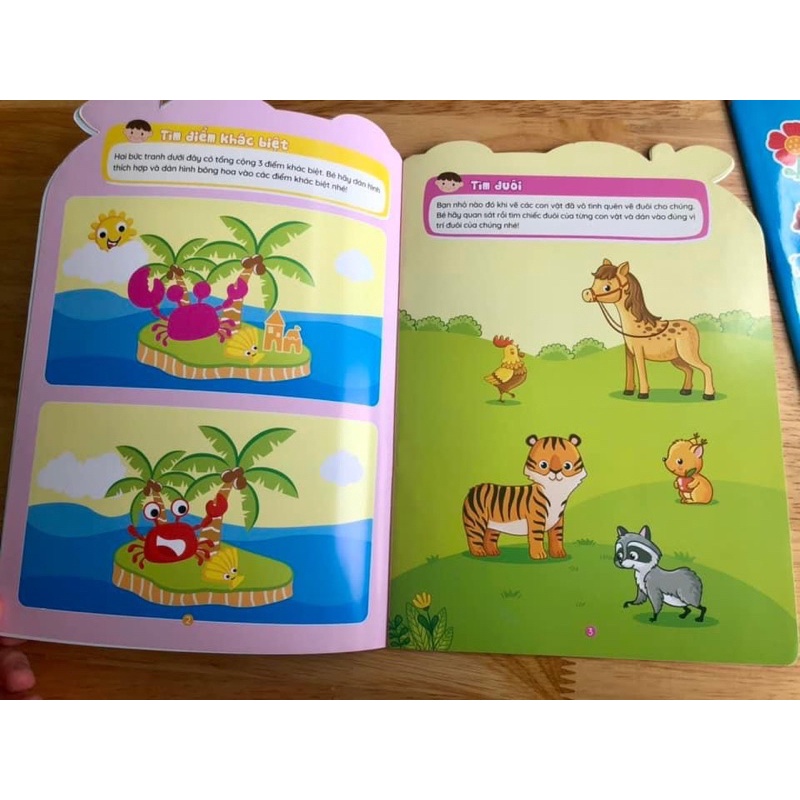 Combo 6Cuốn 299 Stickers Bóc dán thông minh (dành cho trẻ từ 2 tuổi) - Giúp bé phát triển IQ, EQ, CQ