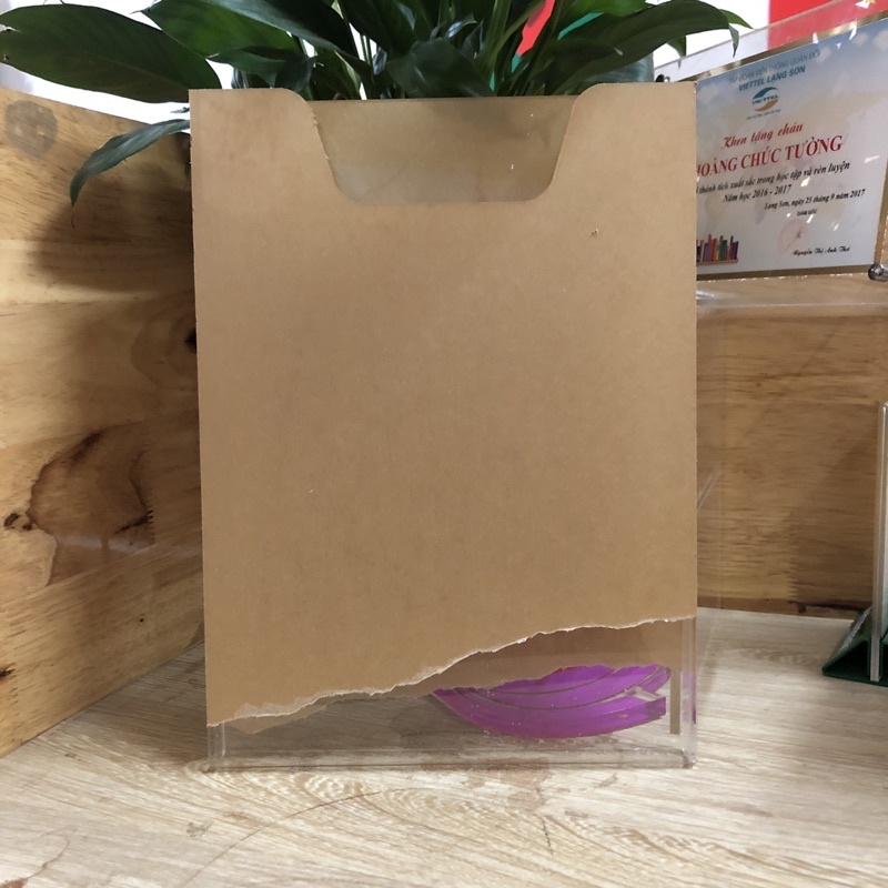 Kệ treo tường mica kích thước A4 Đứng