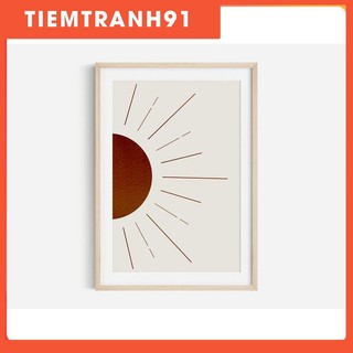 Tranh treo tường | Tranh nghệ thuật trừu tượng - Boho Abstract sun printable wall art, minimalist, nursery décor