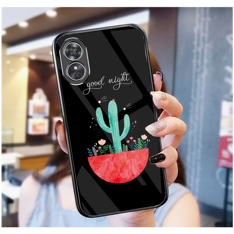 Ốp Lưng OPPO A17, A17K Ốp kính bóng cao cấp mới nhất