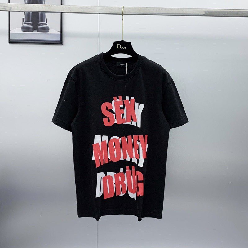 Áo phông nam nữ cotton co dãn 4 chiều chữ Sex Money Brug bóng hottrend 2023