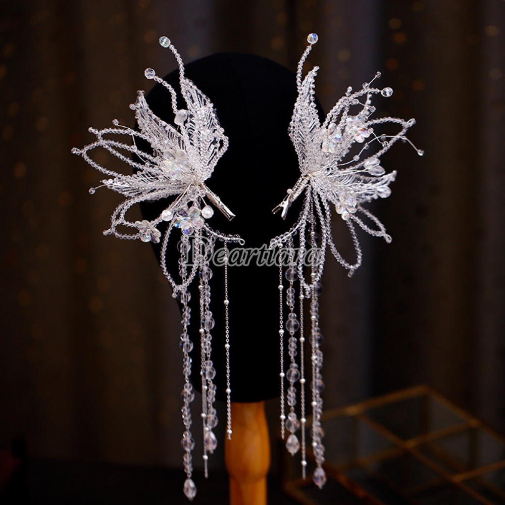 Kẹp Tóc Đính Hạt Pha Lê Handmade Thời Trang Cho Cô Dâu