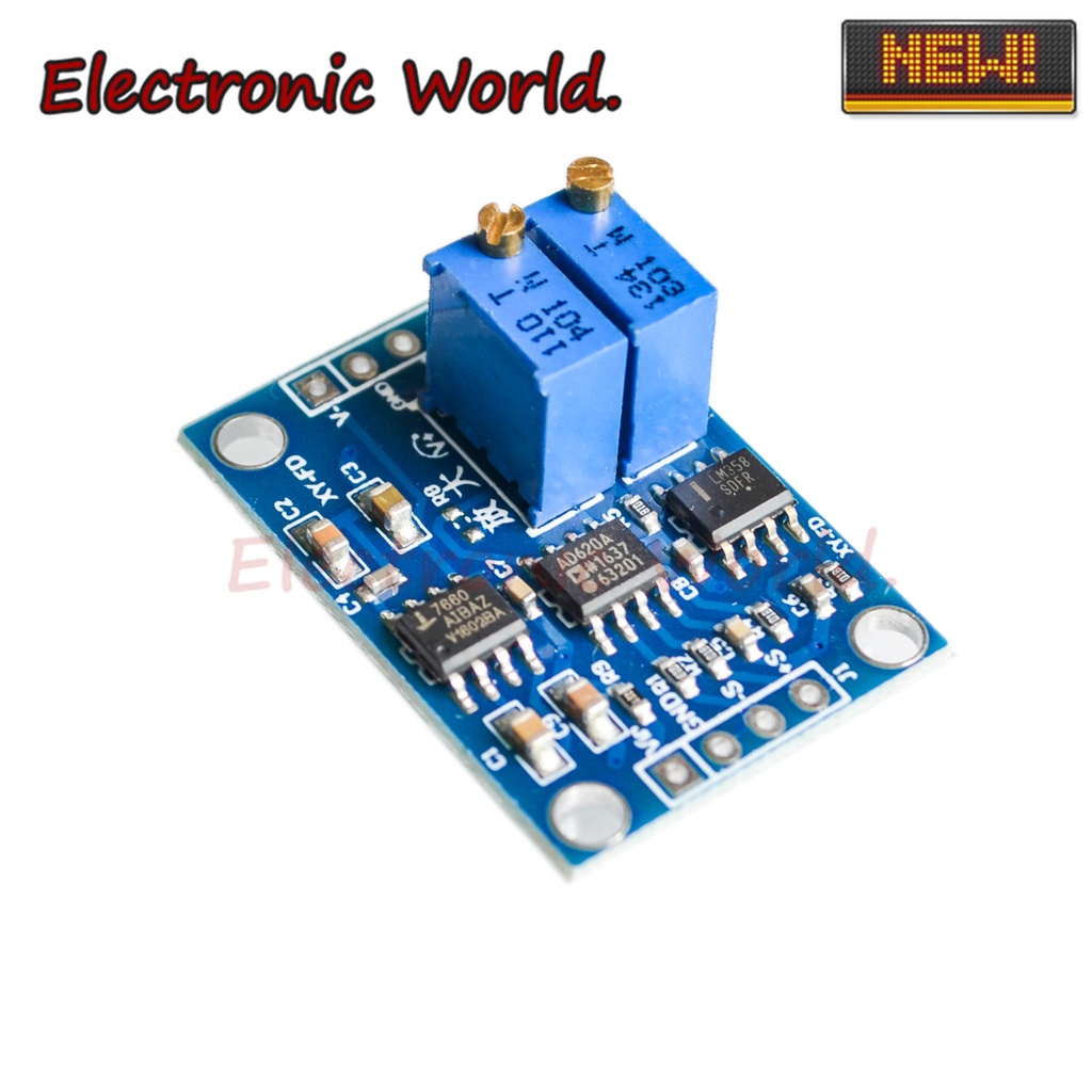 Mô Đun Khuếch Đại Tín Hiệu Điện Áp 3-12VDC AD620 Microvolt MV Chuyên Dụng