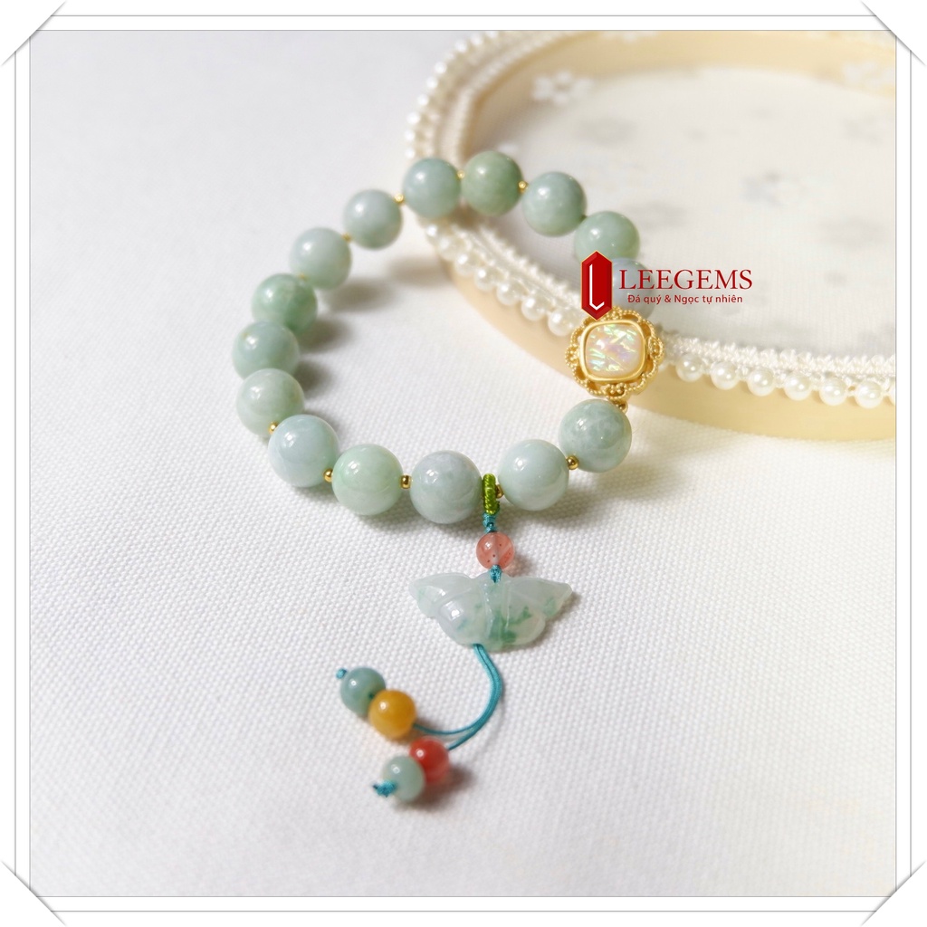 VÒNG TAY ĐÁ CẨM THẠCH MIX CHARM HỒ ĐIỆP SIZE 10 LI DÀNH CHO NỮ TẤT CẢ CÁC MỆNH