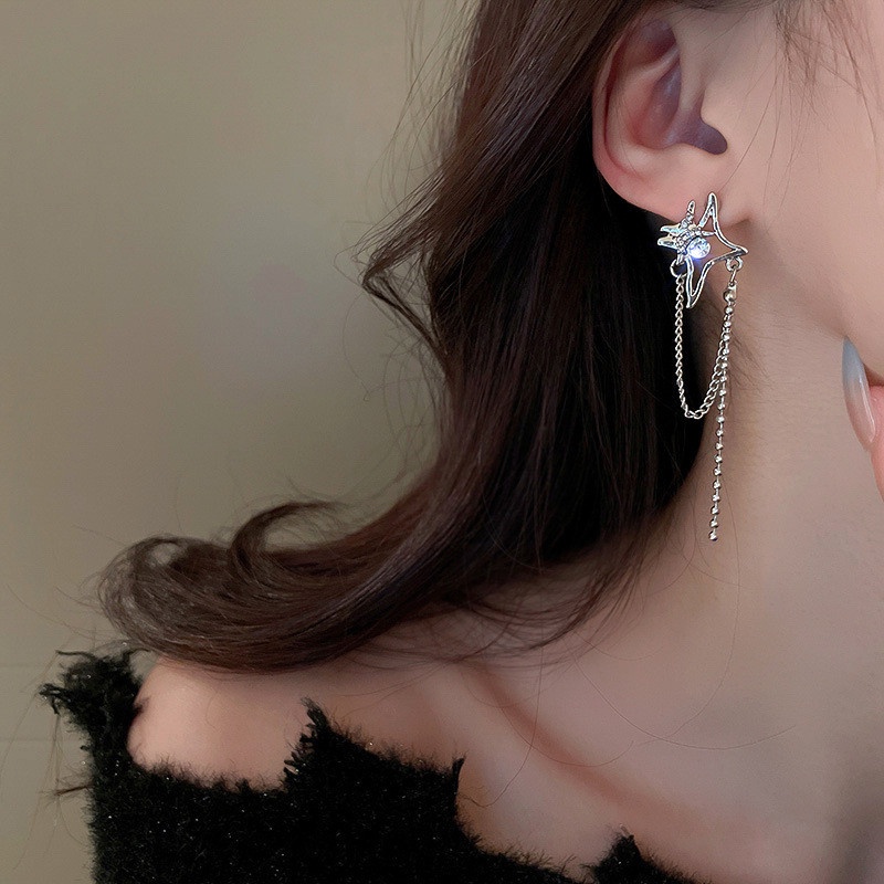 1 Cặp Bông Tai Nữ Đính Đá Thời Trang Sang Trọng