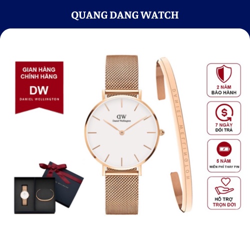 .Đồng Hồ Nam Nữ Daniel Wellinton Clas.sic Petite Melrose White & Vòng Tay D.W - QuangDangWatch.
