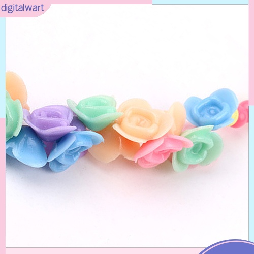 Bộ Trang Sức Vòng Cổ / Vòng Tay Chuỗi Hạt / Hoa Nhiều Màu 2 Trong 1 Thời Trang Dự Tiệc Cho Bé Gái