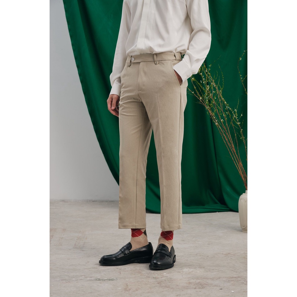 Quần âu ống đứng nam SSSTUTTER cạp chun ẩn linh hoạt vòng bụng dáng cropped cách điệu đỉa quần WILL TROUSERS