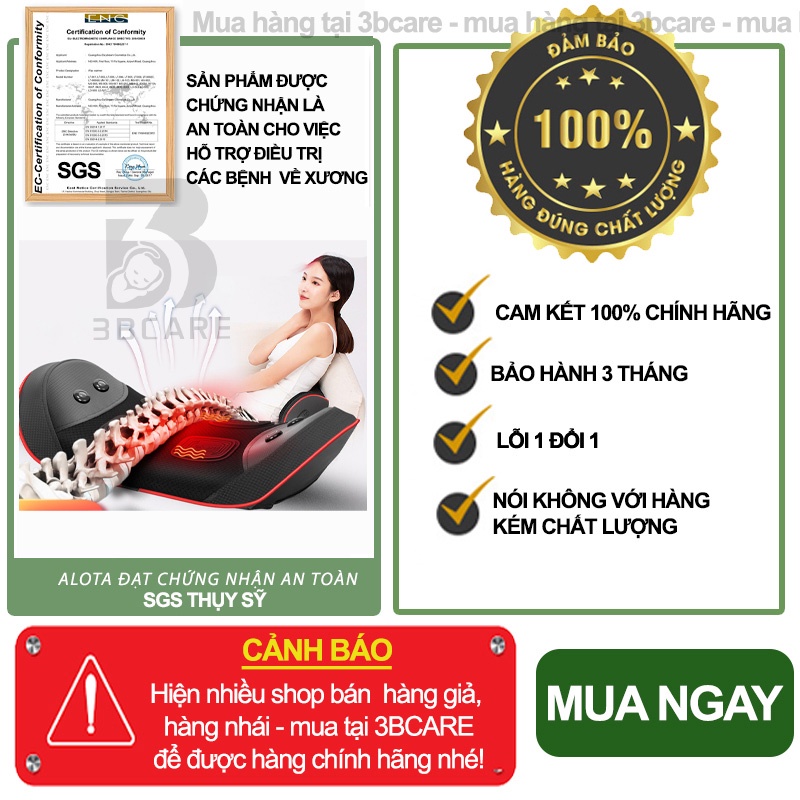 Máy massage lưng ALOTA M56 kết hợp 4 công nghệ massage lưng giảm đau nhức thoái hóa thoái vị - Shop 3B Care