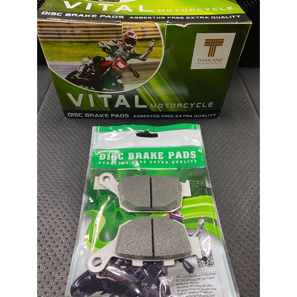 Bộ Má Phanh Trước Và Sau Cho Xe Mô Tô Honda Cb500X 2014 2015 2019 2020 hiệu Vital chính hãng thái lan