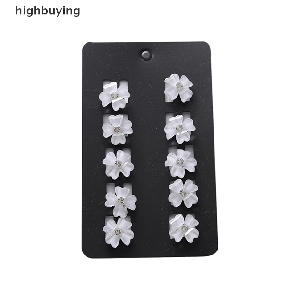 Set 10 KẹP TóC HìNh Bông Hoa ĐíNh Kim Cương Giả ThờI Trang Cho Bé