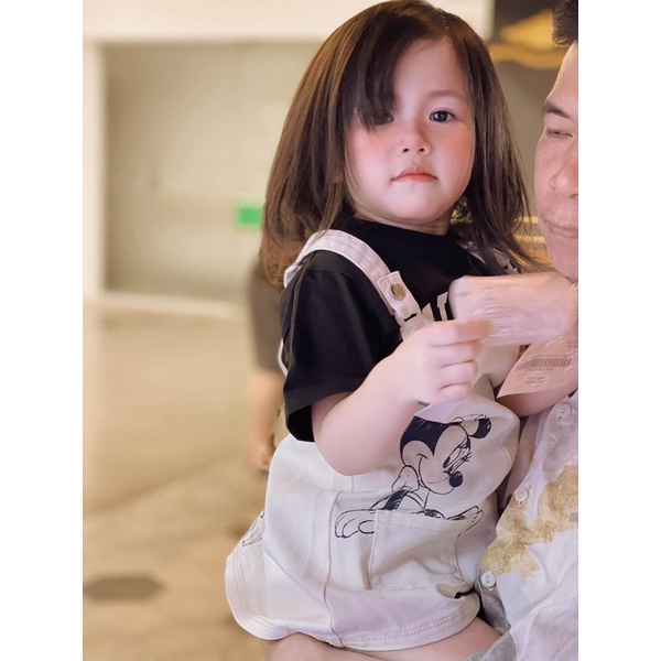 YẾM JEAN MICKEY 3 MÀU CHO BÉ GÁI CÓ NÚT CÀI ĐIỀU CHỈNH.