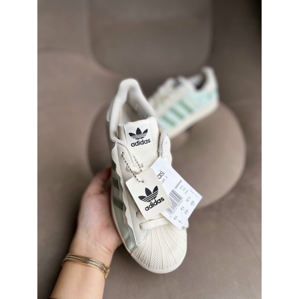Giày sneaker adidas superstar màu kem, Giầy adidas superstar màu hồng , xanh Ngọc nam nữ đủ size hàng cao cấp