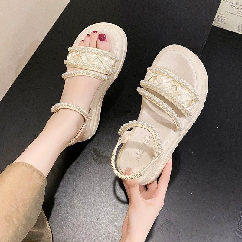 Sandal Đế Dày 4.5Cm Phong Cách Roman Thời Trang Mùa Hè Hàng Mới 2023 Dành Cho Bạn Nữ