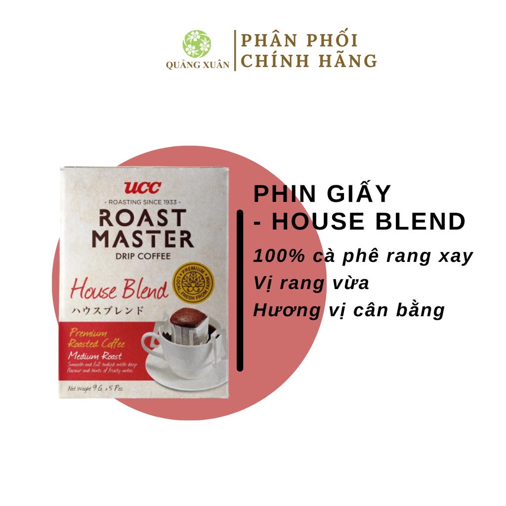 Cà phê phin giấy UCC House Blend (date 05/2024)