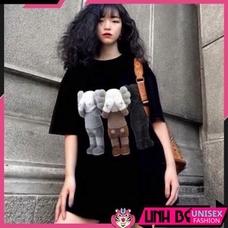 💕𝙁𝙀𝙍𝙍𝙎𝙃𝙄𝙋💕Áo Thun Tay Lỡ Unisex In Hình Gấu Kaws Thời Trang - Áo Phông Nam Nữ From Rộng Cá Tính , Linhbe . unisex
