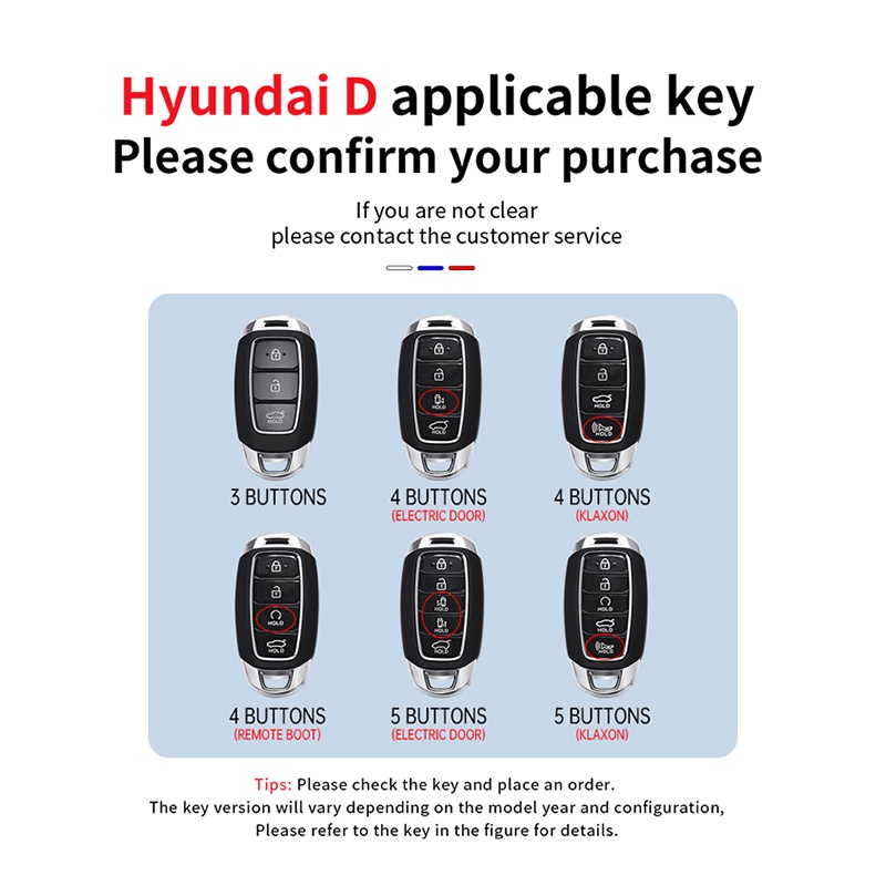 Vỏ Bọc Chìa Khóa Điều Khiển Từ Xa Bằng Hợp Kim Kẽm Cho Hyundai Palisade Grandeur Azera Elantra GT Kona 2018 2019