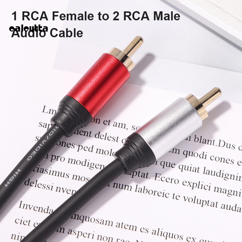 Cáp Chia Tín Hiệu Âm Thanh Ổn Định 28cm 1 RCA Female Sang 2 Male AUX Cho Máy Tính