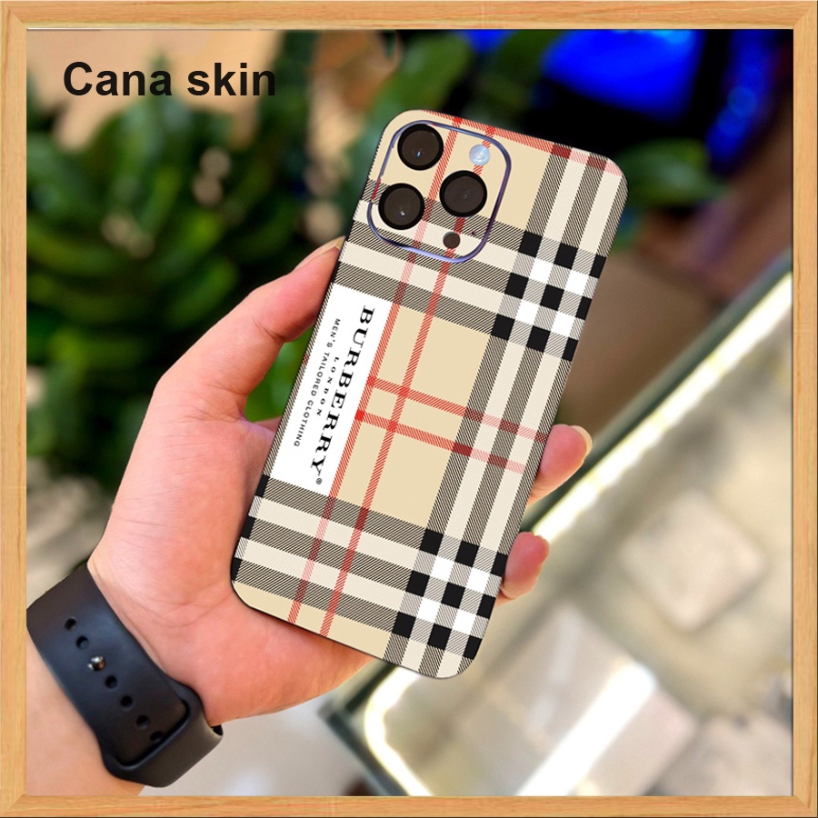 Miếng dán skin burbery cho iphone 6/6plus/6s/6splus/7/7plus/8/8plus/x/xr/xs/11/12/13/14/pro/max/plus