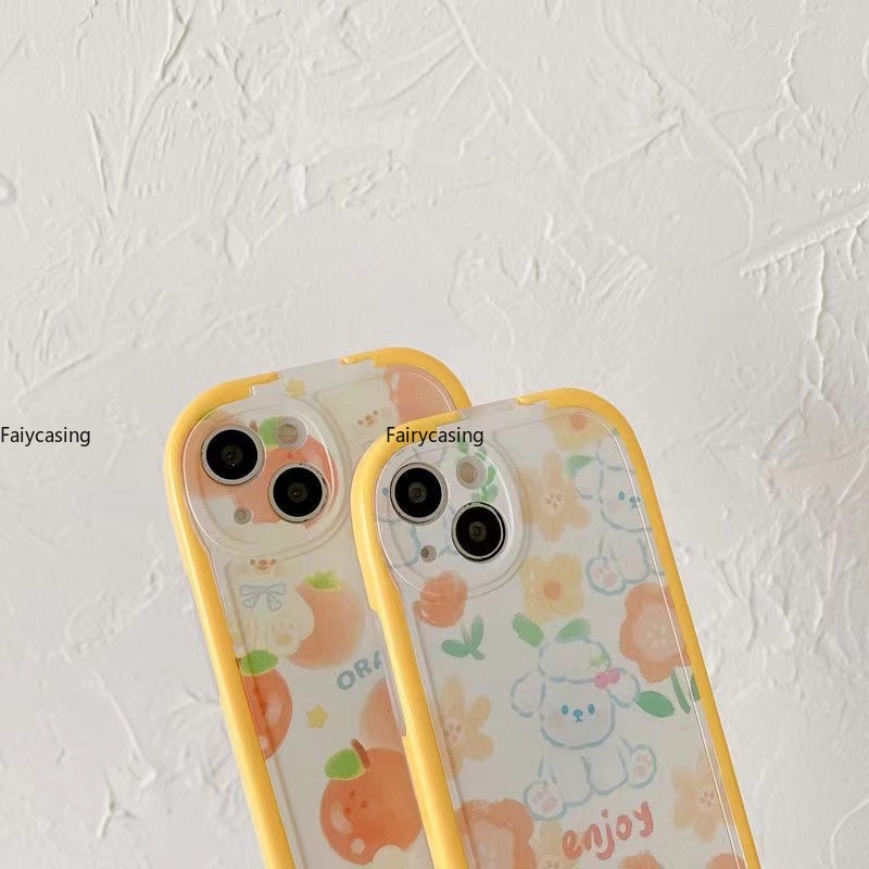 Ốp Điện Thoại Silicon Kèm Giá Đỡ Hình Gấu / Cún Con Dễ Thương Cho iPhone 14 11 12 13 pro MAX XS MAX 8 7 6 6S Plus X 5S SE XR