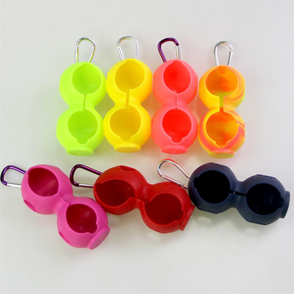 Vỏ Bọc Bóng Golf Bằng Silicon Mềm Hai Lớp Chống Rơi Kèm 2 Móc Khóa