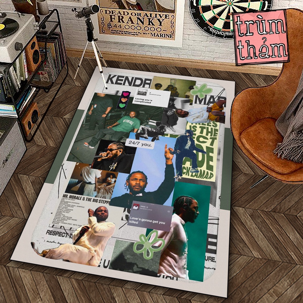 Thảm Trang Trí Jmcase Kendrick Lamar Uk Rapper Collage X Decor Phòng Ngủ Phòng Khách Văn Phòng