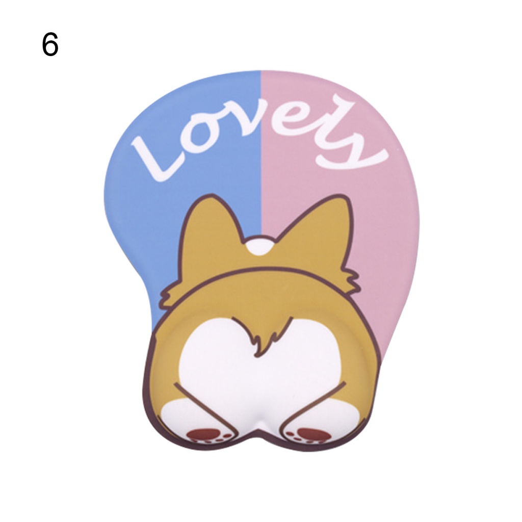 Miếng Lót Chuột Chống Trượt Hình Hoa Hướng Dương Hoạt Hình 3D