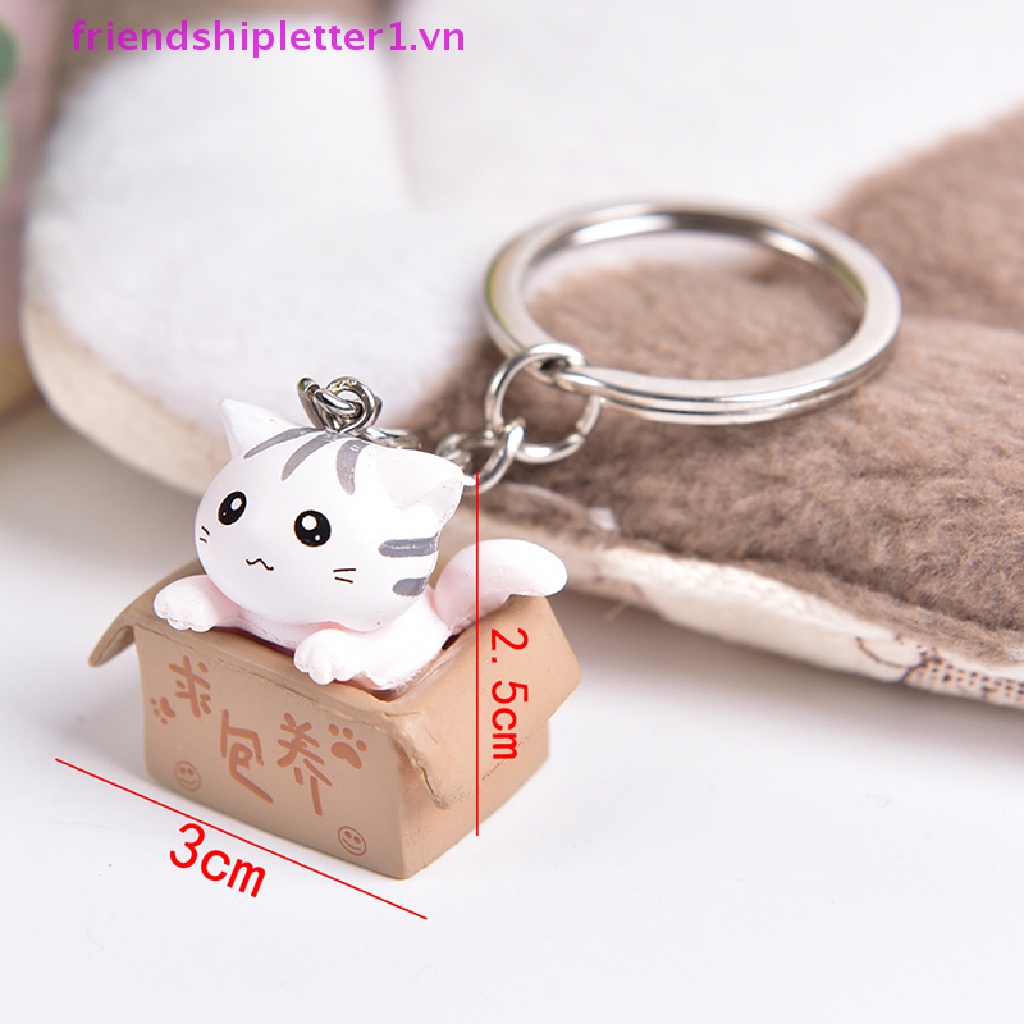 Móc Khóa Hình Mèo Hoạt Hình Đáng Yêu Có Móc Khóa Trang Trí Túi Xách / Ô Tô Làm Quà Tặ