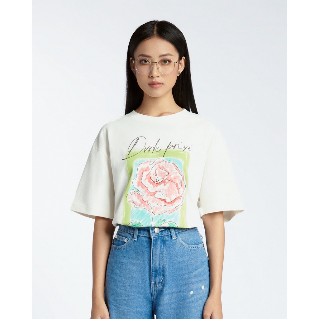 DVRK - Áo Thun Tay Ngắn Cổ Tròn Gardenia Painting -DVRK-23SS