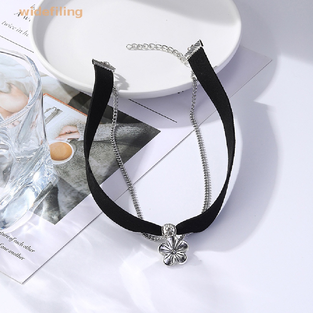 Vòng Cổ Choker Nhung Đen Nhiều Lớp Phong Cách Gothic Cổ Điển Cho Nữ