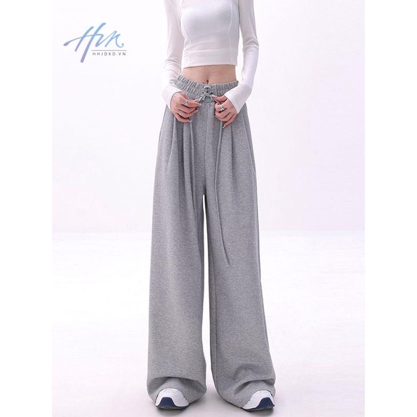Quần Dài Lưng Cao Ống Rộng Phong Cách Thời Trang Đường Phố Mỹ 2022