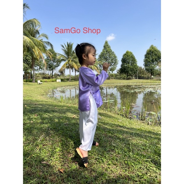 Bà ba màu Tím cho bé Gái, bộ Bà ba áo tím cho bé từ 7-30kg SamGo Shop